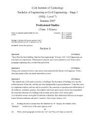 Art and Fine Art - Professional Studies - Old Exam Paper