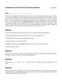 Circuit Switching - Computer Netrwork - Exam - Docsity