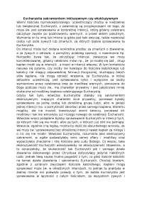 Eucharystia sakramentem inkluzywnym czy ekskluzywnym  - Notatki - Teologia