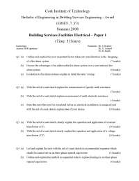 Protective Devices - Building Services - Electrical - Past Exam