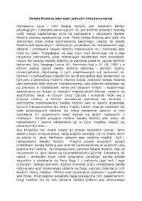 Święta Rodzina jako wzór - Notatki - Teologia