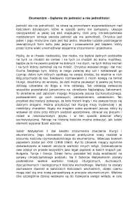 Ekumenizm, dążenie do jedności a nie jednolitości - Notatki - Teologia