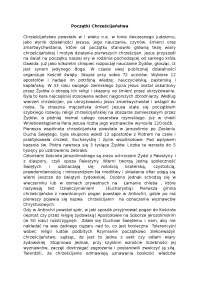Początki Chrześcijaństwa - Notatki - Teologia