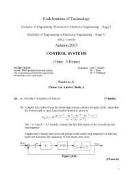Z-Transform - Control Systems - Exam