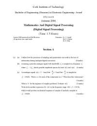 Quantisation - Digital Signal Processing - Exam - Docsity