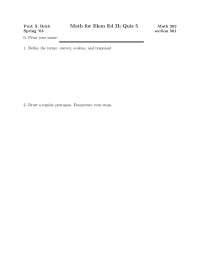 Convex - Elementary Maths - Quiz
