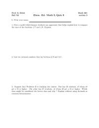 Hungry - Elementary Maths - Quiz