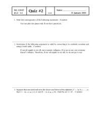 MA 110-07 Quiz 2 Solutions