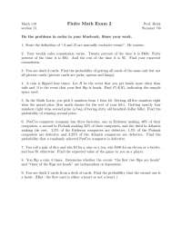 Sales Commission - Finite Math - Exam
