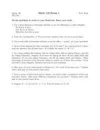 Contrapositive - Finite Math - Exam