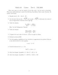 Verify - Mathematics - Quiz | Exercises Mathematics | Docsity