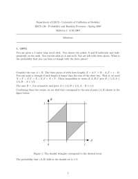 Inequalities - Probability and Random Processes - Solved Exam - Docsity