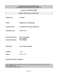 Determine Forces - Advanced Theory of Structures - Past Exam
