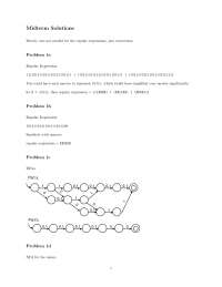 Midterm Solutions for Regular Expressions and Automata Theory