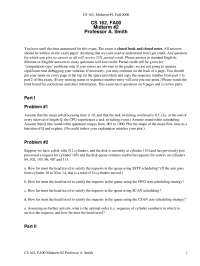 Processing Time - Operating Systems and System Programming - Exams