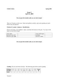 CS61B Spring 2003 Exam 3: Problem Set