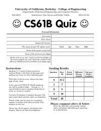 UC Berkeley CS61B Quiz J - Electrical Engineering and Computer Sciences
