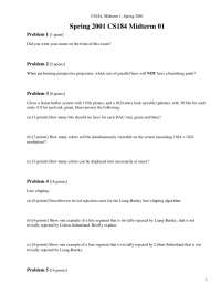 Trivial Rejection - Foundations of Computer Graphics - Exams