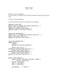 CS61B Exam 2: Problem Solutions