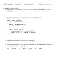 CS61B Midterm 1 Spring 2005: Problem Set Solutions