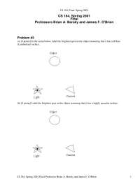 CS 184, Spring 2001 Final Exam