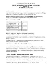 CS 162, Midterm 2 Solutions - Spring 2000