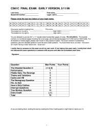 Company's Processor - Machine Structures - Exams - Docsity