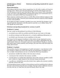 Integer Object - Data Structures - Solved Exams - Docsity