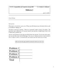 Sipser's Book -Computability and Complexity - Exams | Exams Advanced ...