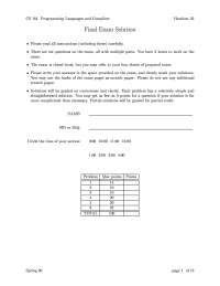 Loop Terminates - Programming Languages and Compilers - Solved Exams