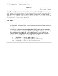 Binary Encoding -Computability and Complexity - Exams - Docsity