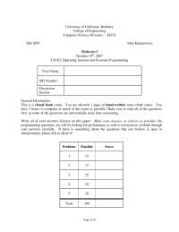 Operating Systems - Operating Systems and System Programming - Exams