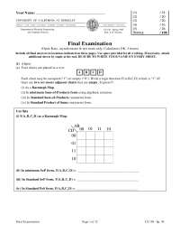 Standard Product -Components and Design Techniques for Digital System - Exams