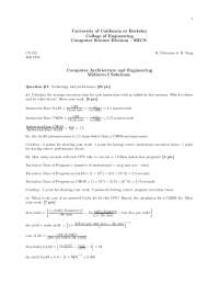 Computer Architecture Midterm Solutions: Instruction Set Architecture and Registers Sets