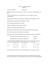 Shear Ttransformation - Foundations of Computer Graphics - Exams