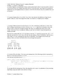 CS61B Fall 2006 Midterm Exam II: Problem Set