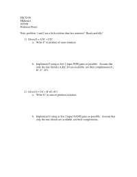 Sums Notation -Components and Design Techniques for Digital System - Exams