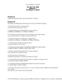 CS 162, Midterm 1, Fall 1992 Exam