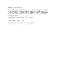 Scheme Programming Questions and Exercises
