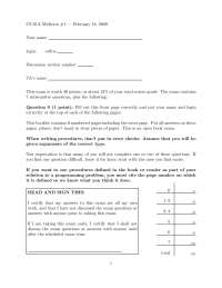 CS 61A Midterm #1 Exam Questions and Instructions