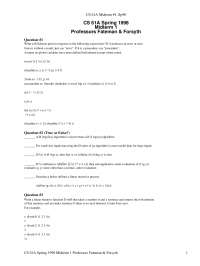 Arbitrary Degree - The Structure and Interpretation of Computer Program - Exams