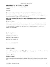 OOP Language - The Structure and Interpretation of Computer Program - Exams