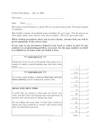 CS 61A Final Exam - May 16, 2008
