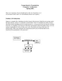 State Machine - Computer Archticture - Past Exam Paper - Docsity