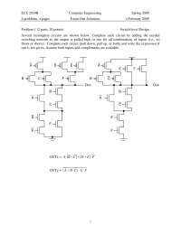 Subexpressions - Computer Engineering - Solved Exam - Docsity
