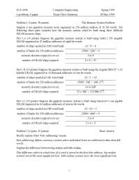 Instruction Format - Computer Engineering - Solved Exam - Docsity