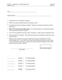 Equivalent Expression - Computer Engineering - Exam - Docsity
