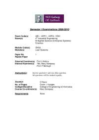 5-S process - Lean Systems - Past Exam