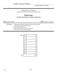Create a Switch - Computer Engineering - Solved Exam - Docsity