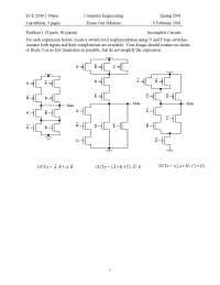 Output Expressions - Computer Engineering - Solved Exam